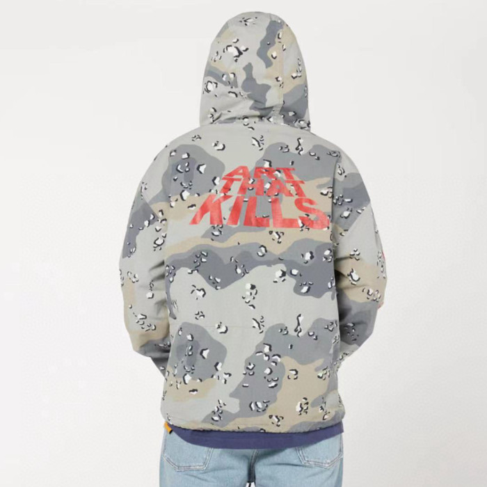 NIGO Gallery Dept Men's Spring And Autumn High Street Fashion Printed Letter Camouflage Rushing Jacket Hooded Loose Casual Jacket  Ngvp #nigo8124