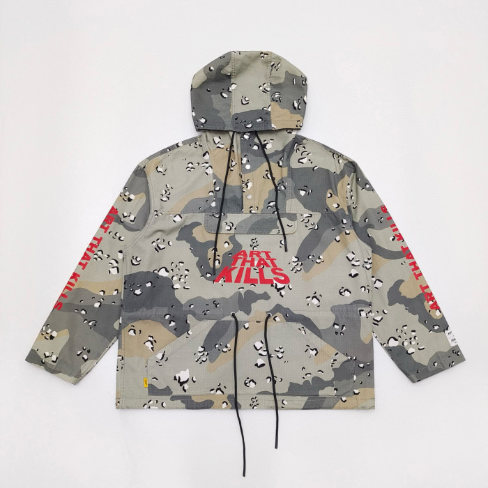 NIGO Gallery Dept Men's Spring And Autumn High Street Fashion Printed Letter Camouflage Rushing Jacket Hooded Loose Casual Jacket  Ngvp #nigo8124