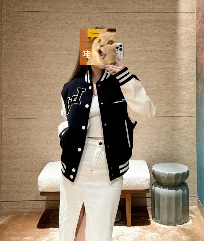 NIGO Louis Vuitton Men's Autumn and Winter Color Blocking Logo Letter Printing Long Sleeve Single Breasted Baseball Jacket #nigo98859