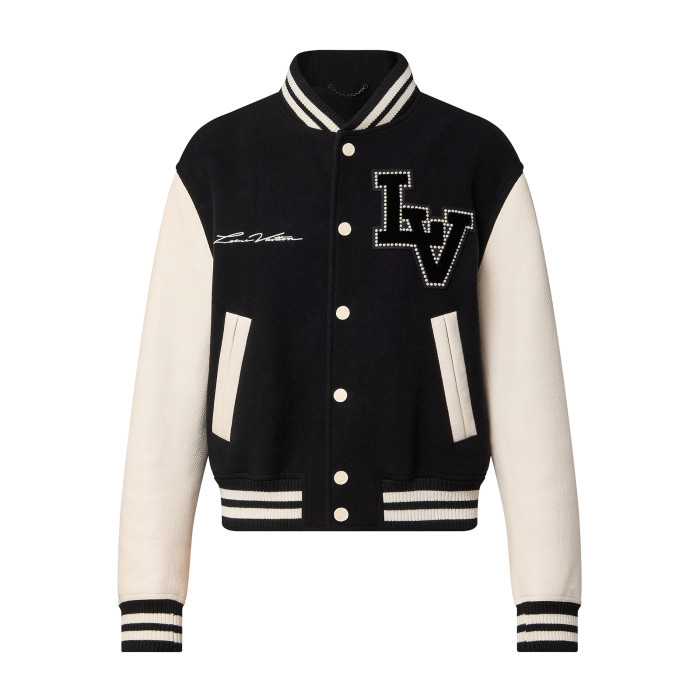 NIGO Louis Vuitton Men's Autumn and Winter Color Blocking Logo Letter Printing Long Sleeve Single Breasted Baseball Jacket #nigo98859