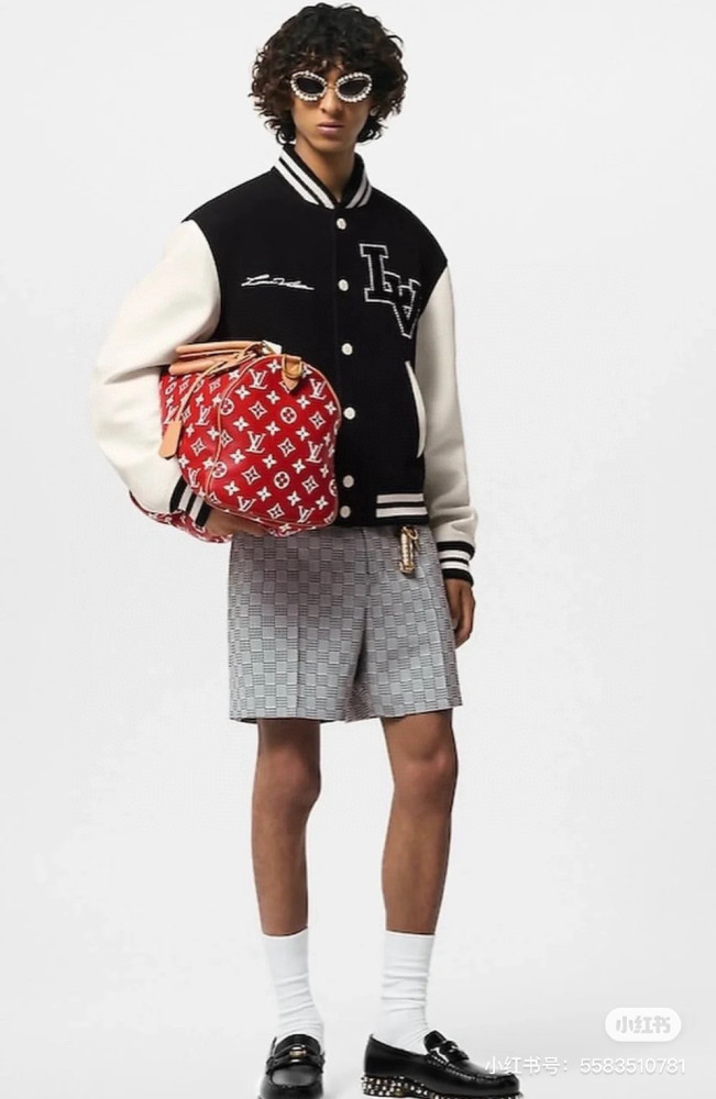 NIGO Louis Vuitton Men's Autumn and Winter Color Blocking Logo Letter Printing Long Sleeve Single Breasted Baseball Jacket #nigo98859