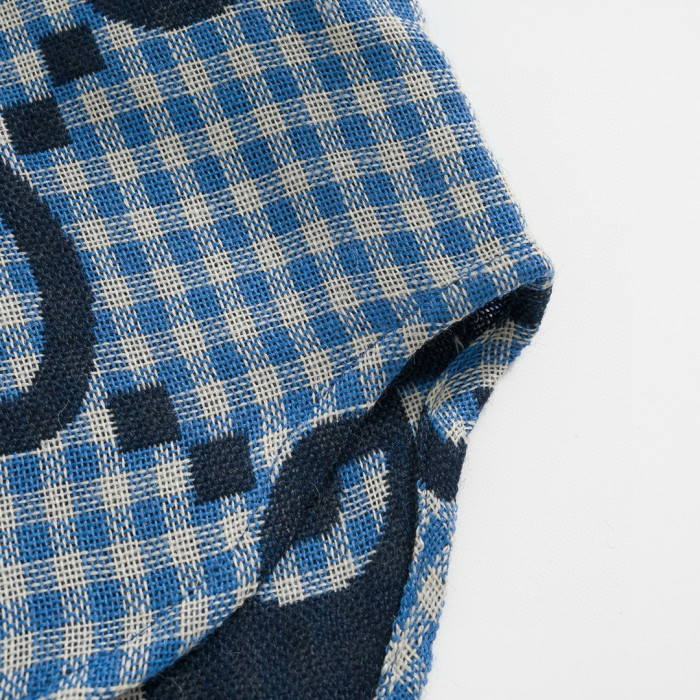 NIGO Gucci Men's Spring and Autumn Blue Letter Printed Single Breasted Long Sleeve Lapel Shirt #nigo98873