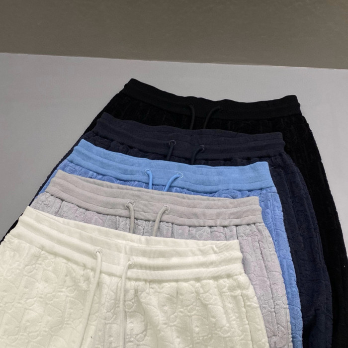 NIGO Dior Men's Summer Monogrammed Jacquard Solid Color Lace-Up Shorts Pants #nigo98871