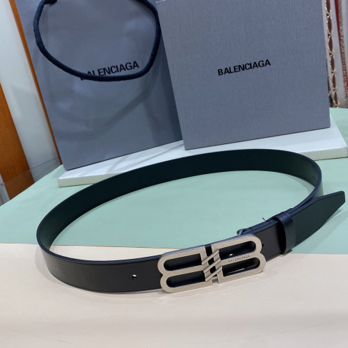 NIGO Balenciaga Men's BB Signature Metal Logo Belt In Black Width 3cm  #nigo98914