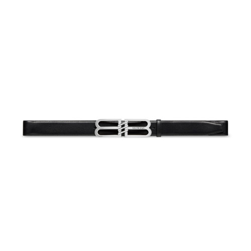 NIGO Balenciaga Men's BB Signature Metal Logo Belt In Black Width 3cm  #nigo98914