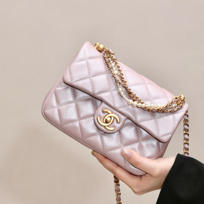 NIGO Chanel Women's Solid Color Sheepskin Mini Mouth Cover Bag Chain Shoulder Bags #nigo98938