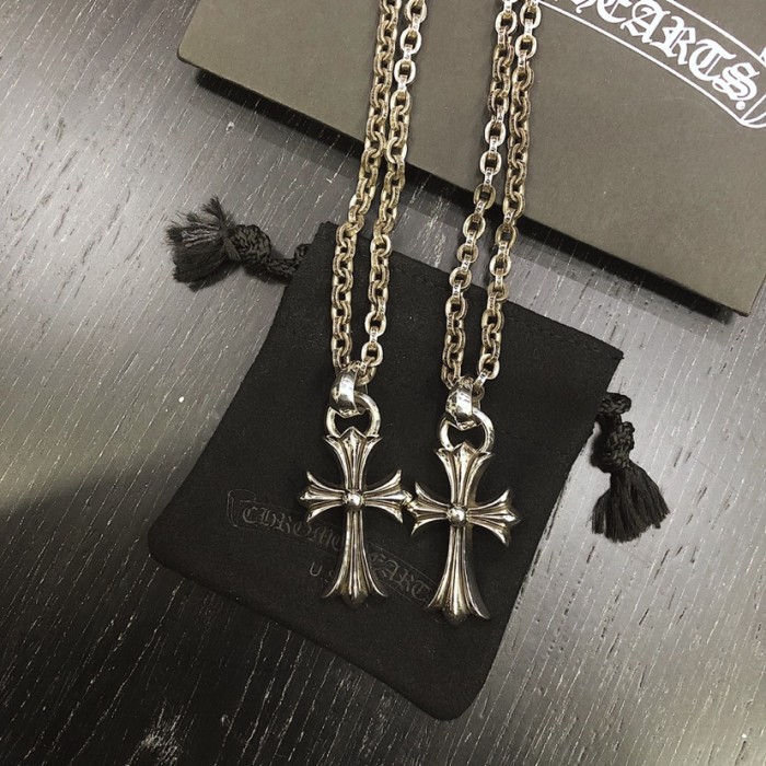 NIGO Chrome Men's Cross Silver Color Collar Chain Necklace Jewelry #nigo98941