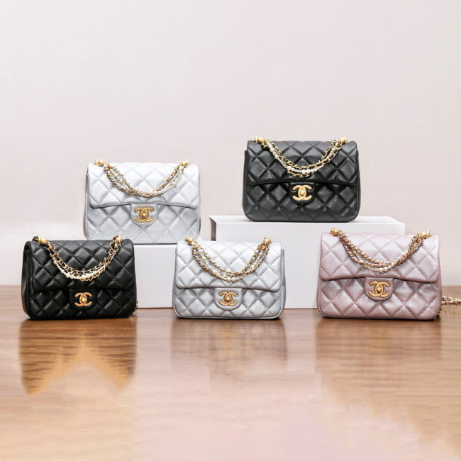 NIGO Chanel Women's Solid Color Sheepskin Mini Mouth Cover Bag Chain Shoulder Bags #nigo98938