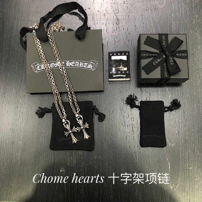 NIGO Chrome Men's Cross Silver Color Collar Chain Necklace Jewelry #nigo98941