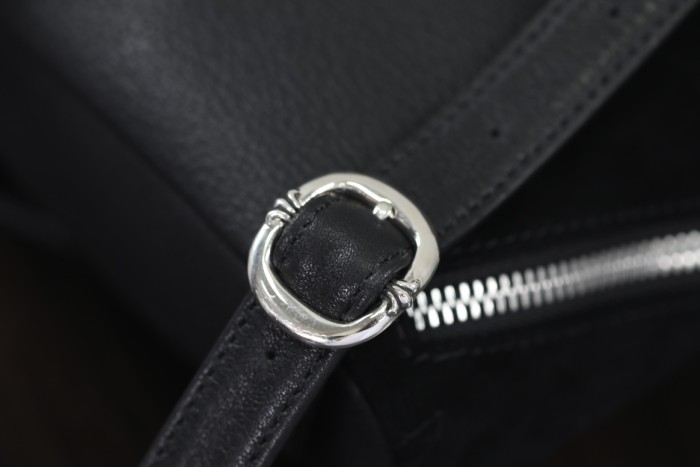 NIGO Chrome Hearts Women's Black Mini Model 925 Silver Leather Backpack Shoulder Bag Bags #nigo98972