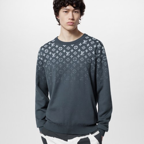 NIGO Louis Vuitton Men's Spring and Fall Gradient Logo Printed Round Neck Cotton Pullover Sweatshirt #nigo98968