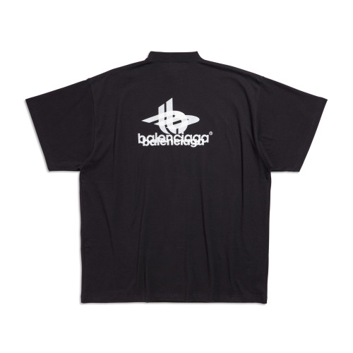 NIGO Balenciaga Men's and Women's Summer Letter Printed Cotton Round Neck Black Loose Fit Short Sleeve T-Shirt #nigo98977