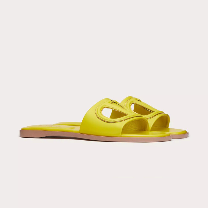 NIGO Valentino Women's Summer Solid Color Leather Flat Slippers Sandals Shoes #nigo99113