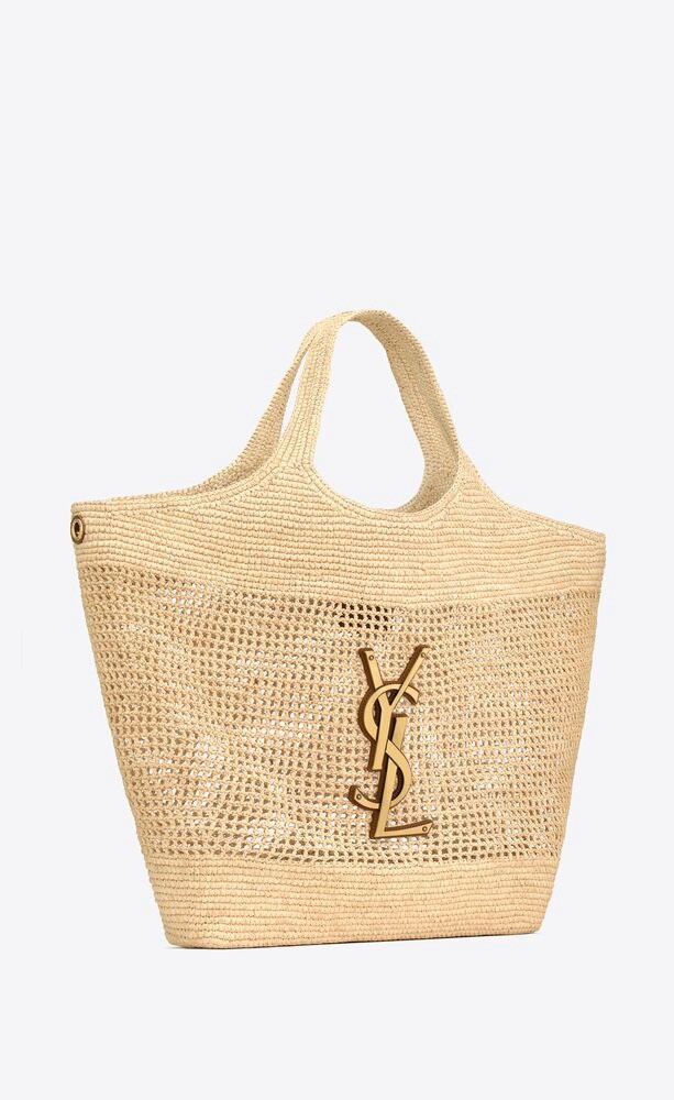 NIGO SAINT LAURENT Women's Cowhide Hand Embroidered Monogrammed Label Woven Large Handbag Bag Bags #nigo99114