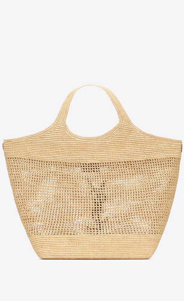 NIGO SAINT LAURENT Women's Cowhide Hand Embroidered Monogrammed Label Woven Large Handbag Bag Bags #nigo99114