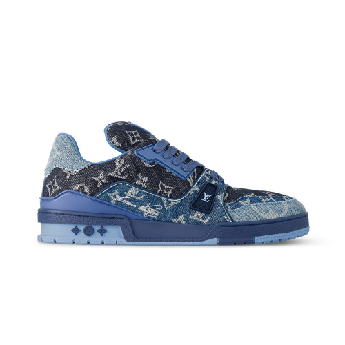 NIGO Louis Vuitton LV Trainer Sneaker Men's Logo Print Round Toe Lace Up Low Top Calf Leather Sneakers Board Shoes #nigo98996