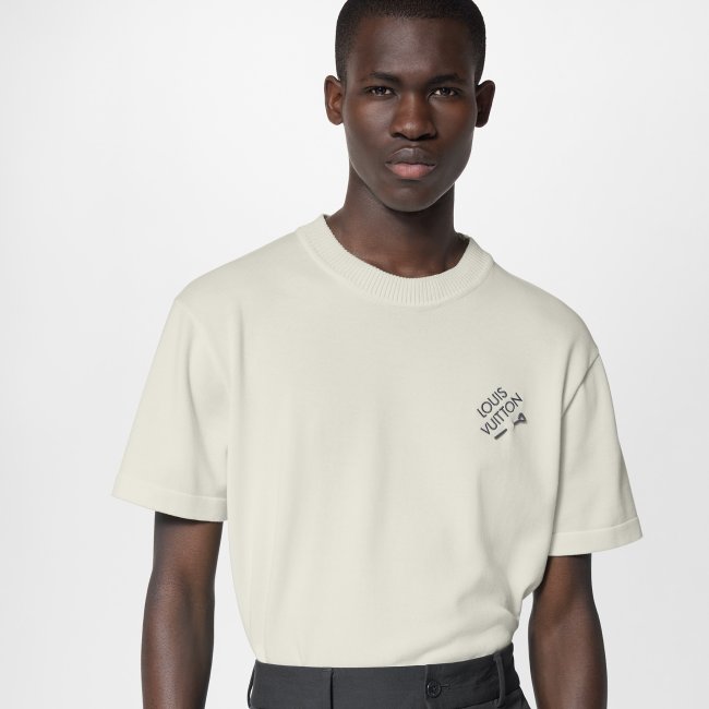 NIGO Louis Vuitton Men's Summer Embroidered Logo Round Neck Cotton Short Sleeve T-Shirt #nigo99122