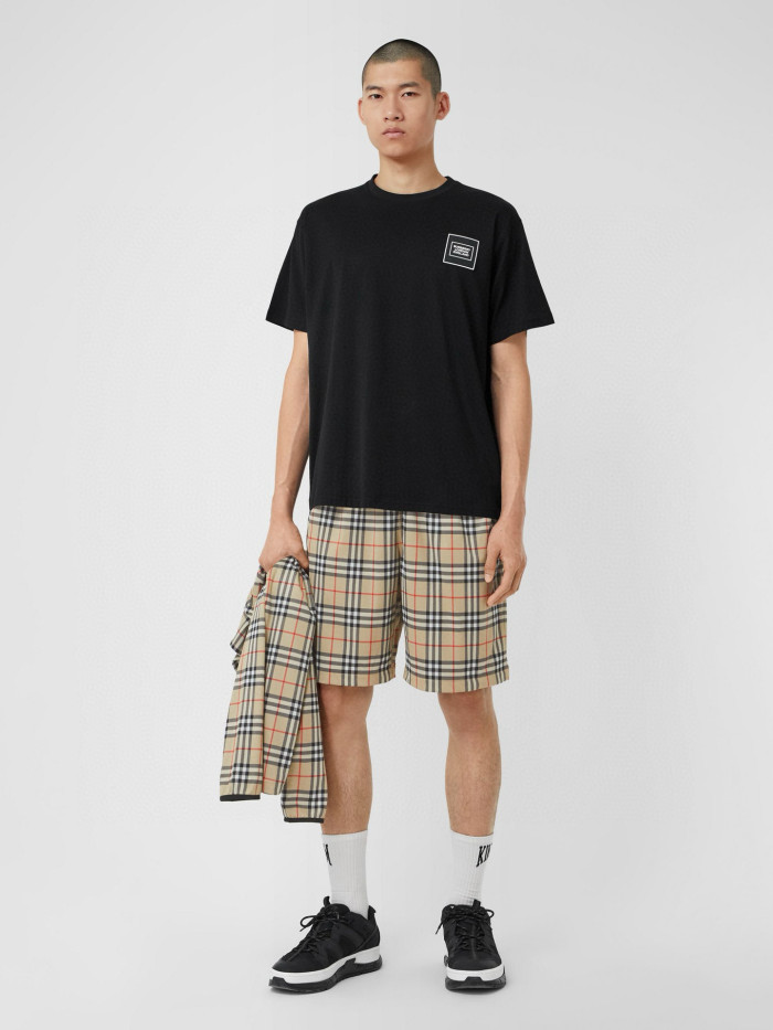 NIGO Burberry Men's Summer Colour Block Check Full Print Mid Waist Elasticated Shorts Pants #nigo99212