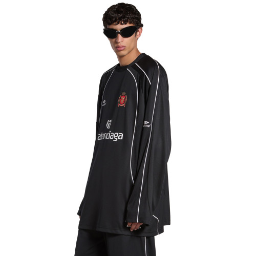 NIGO Balenciaga Men's Women's Summer Solid Color Round Neck Casual SHANGHAI SOCCER Loose Long Sleeved Cotton T-Shirt #nigo99189