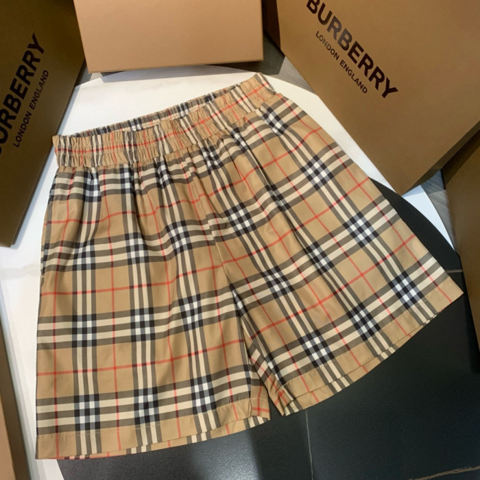 NIGO Burberry Men's Summer Colour Block Check Full Print Mid Waist Elasticated Shorts Pants #nigo99212