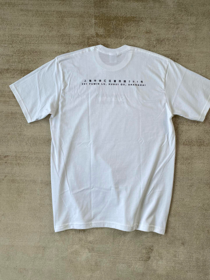 NIGO Supreme Men's and Women's Summer Leopard Print Box Logo Shanghai Opening Limited White Short Sleeve T-Shirt #nigo99193