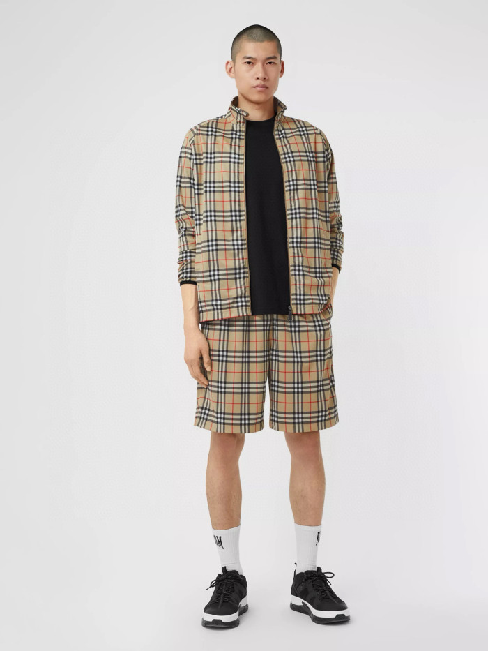 NIGO Burberry Men's Summer Colour Block Check Full Print Mid Waist Elasticated Shorts Pants #nigo99212
