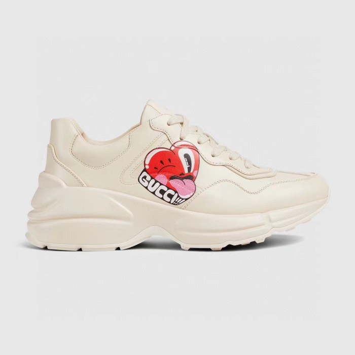 NIGO Gucci Men's And Women's Cartoon Pattern Cowhide Lace Up Low Top Sneakers Shoes #nigo98811