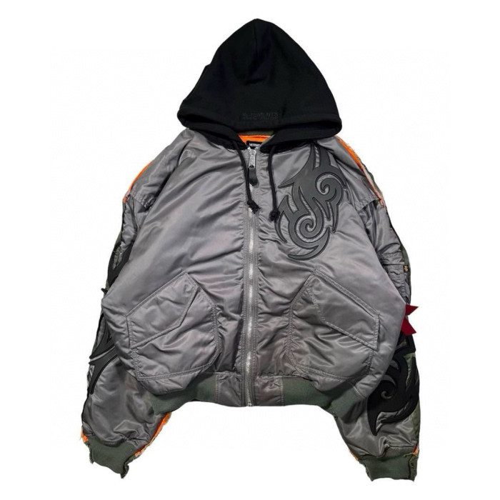 NIGO Vetements  Men's Fall/Winter Fashion Alpha Tribe MA-1 Loose Long Sleeve Hooded Bomber Cotton Jacket Ngvp #nigo8256