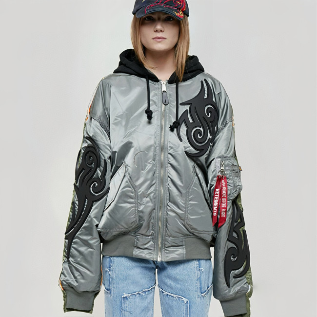 NIGO Vetements  Men's Fall/Winter Fashion Alpha Tribe MA-1 Loose Long Sleeve Hooded Bomber Cotton Jacket Ngvp #nigo8256