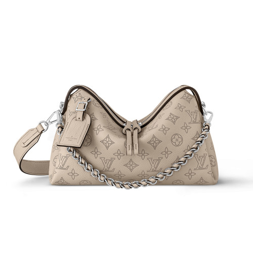 NIGO Louis Vuitton Mahina Hand It All Women's Solid Colour Hollow Logo Print Detachable Adjustable Shoulder Strap Zip Closure Shoulder Crossbody Bag Bags #nigo99219