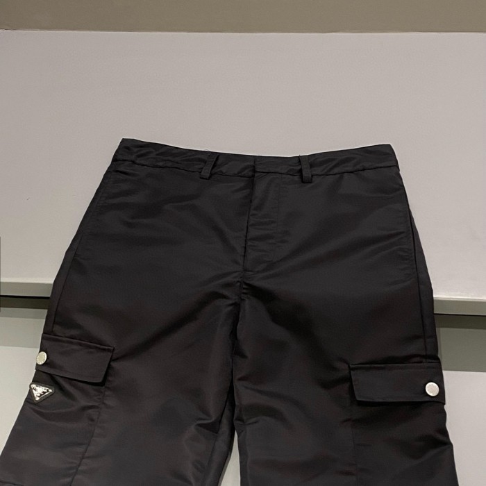 NIGO Prada Men's Summer Solid Colour Triangle Logo Nylon Casual Zip Up Shorts Pants #nigo99229
