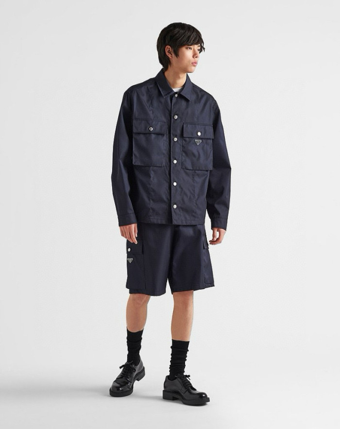 NIGO Prada Men's Summer Solid Colour Triangle Logo Nylon Casual Zip Up Shorts Pants #nigo99229