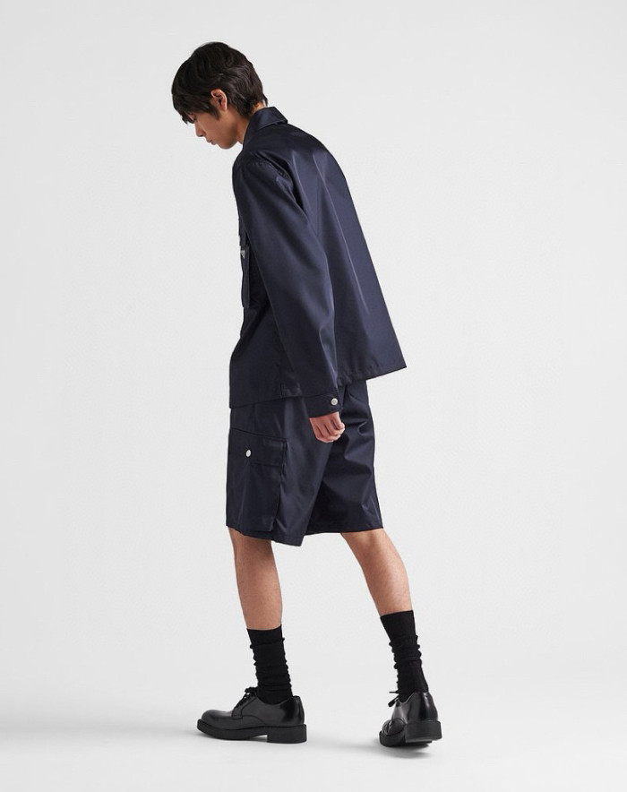 NIGO Prada Men's Summer Solid Colour Triangle Logo Nylon Casual Zip Up Shorts Pants #nigo99229