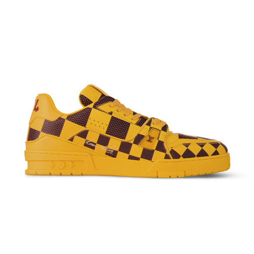 NIGO Louis Vuitton Trainer Men's and Women's Colour Block Plaid Lace Up Leather Low Top Board Shoes #nigo99254