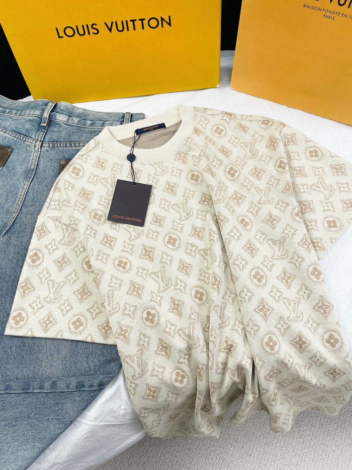 NIGO Louis Vuitton Men's Summer Logo Full Print Casual Crew Neck Cotton Short Sleeve T-Shirt #nigo99273