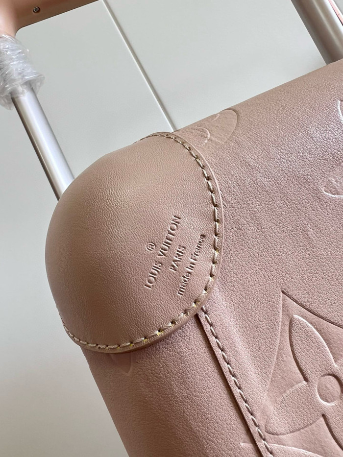 NIGO Louis Vuitton Pink Leather Dark Monogrammed Trolley Luggage Bag Bags #nigo99277