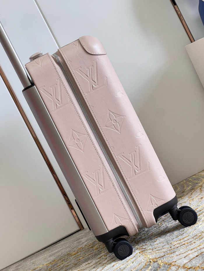 NIGO Louis Vuitton Pink Leather Dark Monogrammed Trolley Luggage Bag Bags #nigo99277