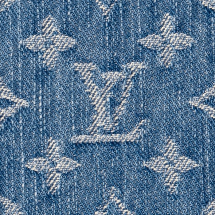NIGO Louis Vuitton OnTheGo Women's Blue Denim Patchwork Cowhide Alphabet Print Shopping Bag Tote Bags #nigo99266