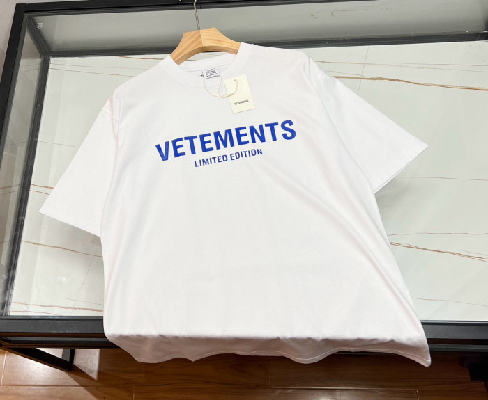 NIGO Vetements Men's and Women's Summer Letter Logo Printed Solid Colour Drop Shoulder Short Sleeve T-Shirt #nigo99272