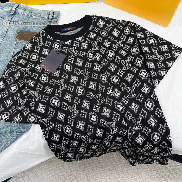 NIGO Louis Vuitton Men's Summer Logo Full Print Casual Crew Neck Cotton Short Sleeve T-Shirt #nigo99273