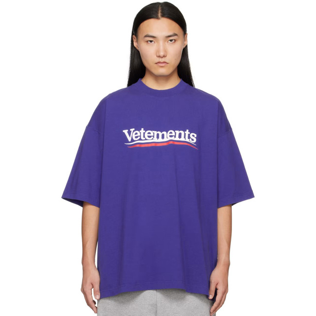 NIGO Vetements Men's and Women's Summer Letter Logo Printed Solid Colour Drop Shoulder Short Sleeve T-Shirt #nigo99271