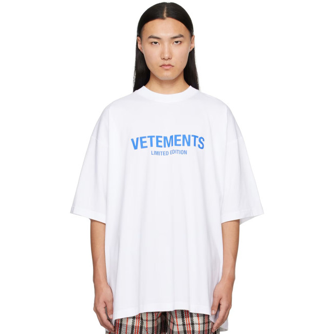NIGO Vetements Men's and Women's Summer Letter Logo Printed Solid Colour Drop Shoulder Short Sleeve T-Shirt #nigo99272