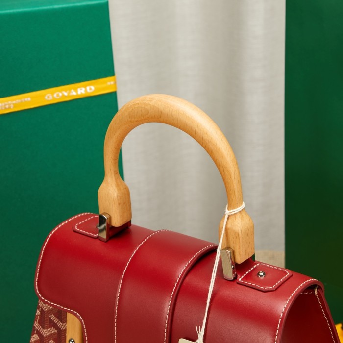 NIGO Goyard PM Saigon Exquisite Leather Printed Wooden Carrying Handle Crossbody Bag Bags #nigo99278