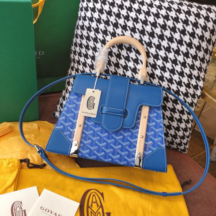 NIGO Goyard PM Saigon Exquisite Leather Printed Wooden Carrying Handle Crossbody Bag Bags #nigo99278