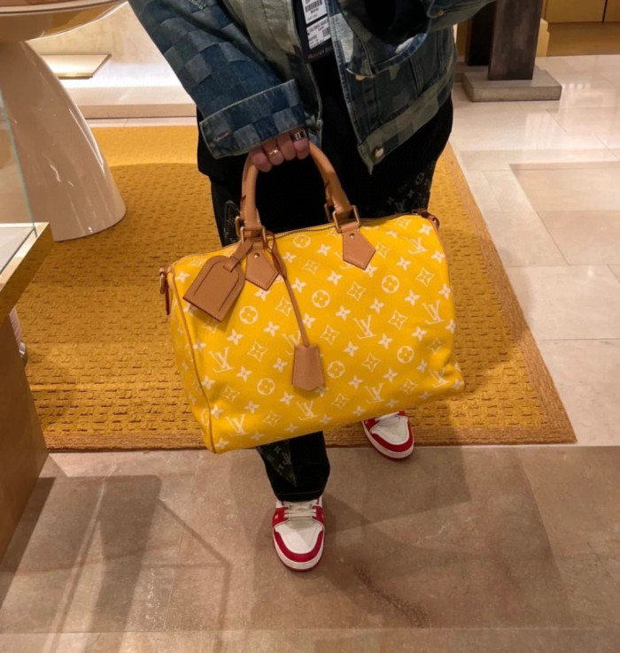 NIGO Louis Vuitton Men's Fashion Solid Color Adjustable Detachable Shoulder Strap SPEEDY P9 BANDOULIÈRE 40 Handbags Leather Shoulder Bags #nigo99287