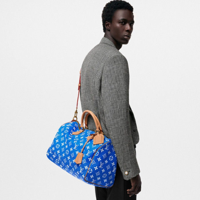 NIGO Louis Vuitton Men's Fashion Solid Color Adjustable Detachable Shoulder Strap SPEEDY P9 BANDOULIÈRE 40 Handbags Leather Shoulder Bags #nigo99287