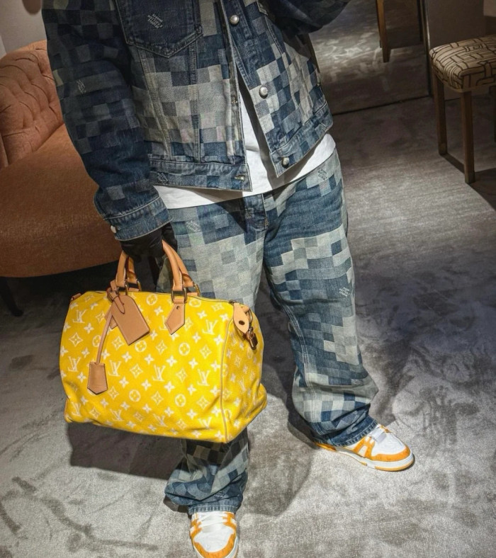 NIGO Louis Vuitton Men's Fashion Solid Color Adjustable Detachable Shoulder Strap SPEEDY P9 BANDOULIÈRE 40 Handbags Leather Shoulder Bags #nigo99287