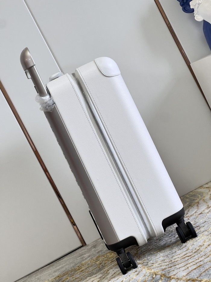 NIGO Louis Vuitton Horizon White Leather Dark Monogrammed Trolley Luggage Bag Bags #nigo99299