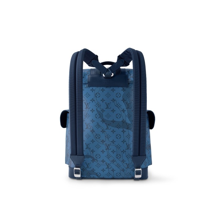 NIGO Louis Vuitton Christopher Men's Classic Old Flower Canvas with Cowhide Leather Backpack Shoulder Bag Bags #nigo99334