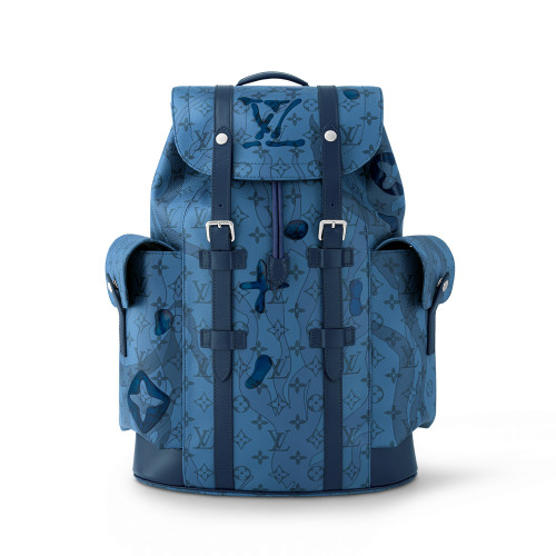 NIGO Louis Vuitton Christopher Men's Classic Old Flower Canvas with Cowhide Leather Backpack Shoulder Bag Bags #nigo99334